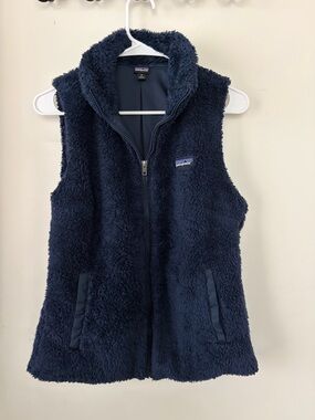 Patagonia Navy Plush Fleece Vest Size M